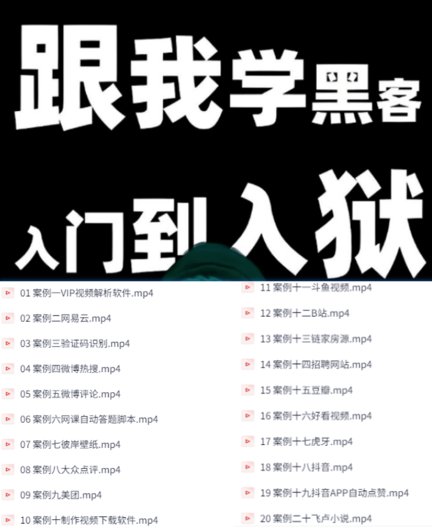 【有点意思】纯陪练手！20个爬虫实战案例，python从入门到实战教程，手把手实践教学-爱资源