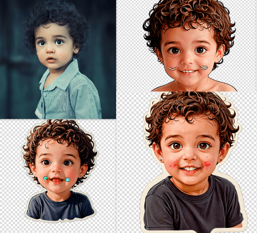 Ai一键生成漫画图！人像照片转为各种风格漫画效果，非常不错，免费Ai工具，内置黏土风效果生成