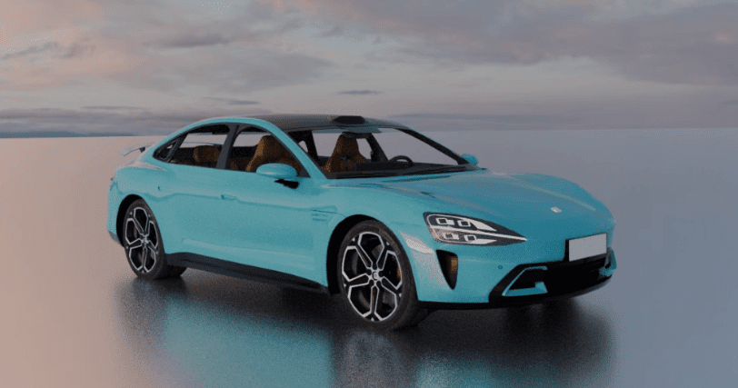 顶流汽车3D模型素材，雷军汽车小米su7模型，含blend和3dmax格式-爱资源