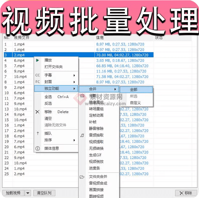 自媒体神器！全自动视频综合工具箱，批量去水印，配背景音加片头等，免费无限制