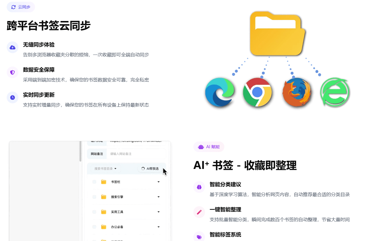 已接入Deepseek满血版的浏览器拓展！内置海量书签内容，含多款Ai实用功能，免费使用 极客侧边栏