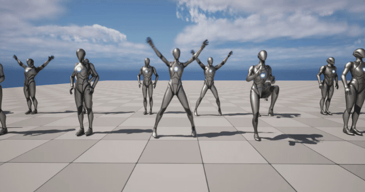 25组突击步枪动作角色动画UE游戏素材，含有装弹、射击、蹲下、行走、射击等