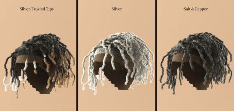 8款真实质感黑人脏辫说唱嘻哈人物发型C4D模型套装Dreads Hair Pack for Cinema4d