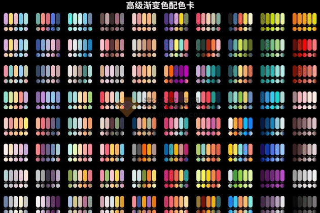 哇偶！11500+个专业级PS/AI/CDR渐变色卡预设大合集，色卡素材预设包