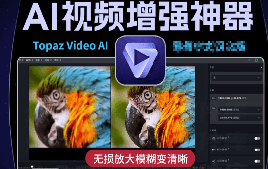 Topaz Video AI特殊版(视频修复软件) ——人工智能视频增强软件-爱资源