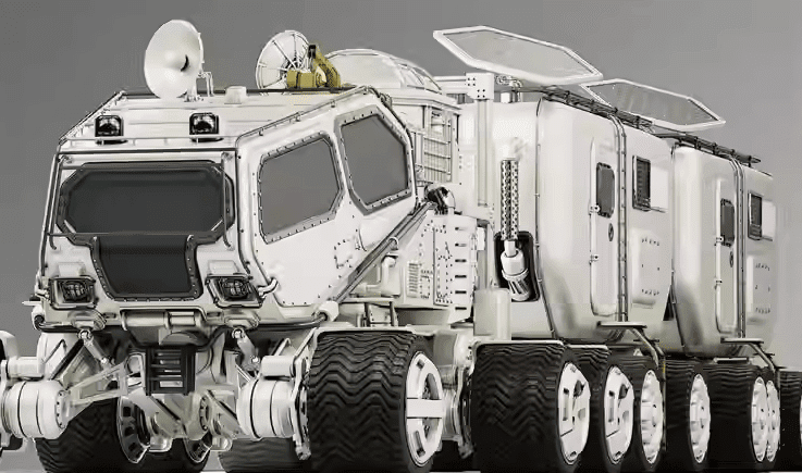 科幻火星运输车3D模型，顶级概念探测器，科幻模型FBX素材-爱资源