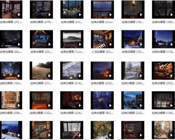 自费购买素材！200GB+超级治愈减压白噪音音效合集，大自然疗愈深度催眠音频，附直播间常用素材合集