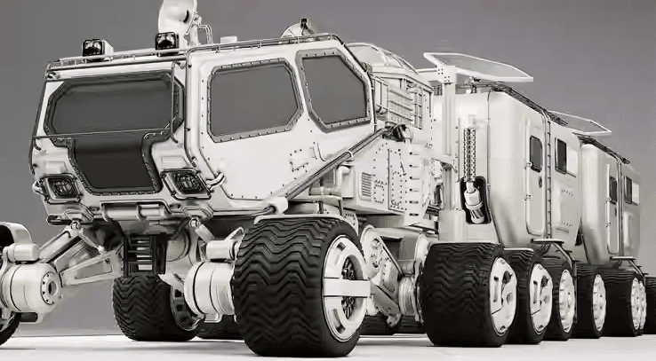 科幻火星运输车3D模型，顶级概念探测器，科幻模型FBX素材