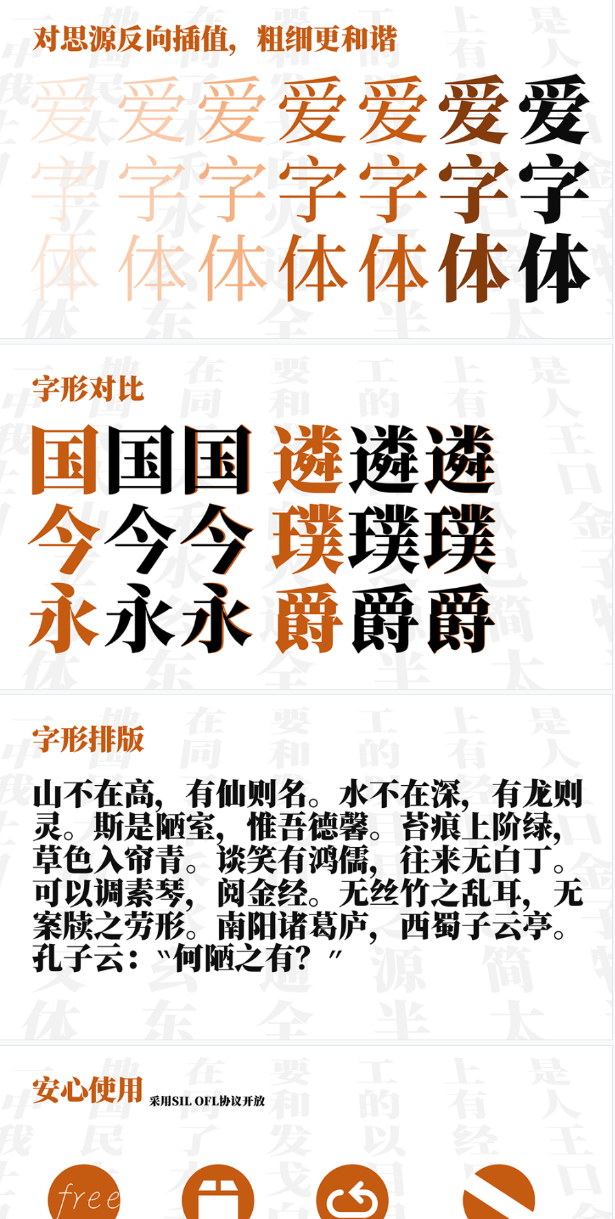 免费可商用字体整合站！数量非常多，支持预览，无版权纠纷，含多国文字语言，免费商用字体可下载 100font