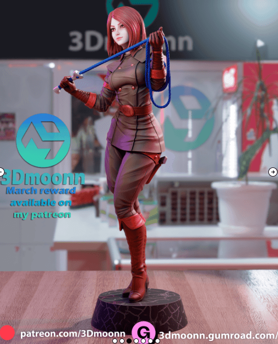 薇普Whip《拳皇》游戏角色雕刻手办3D打印模型，独立角色3D模型