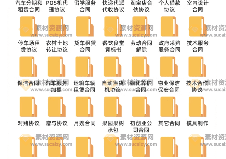 4000+套各类合同协议模板合集，自费购买的素材，质量很高，有需要的用的上