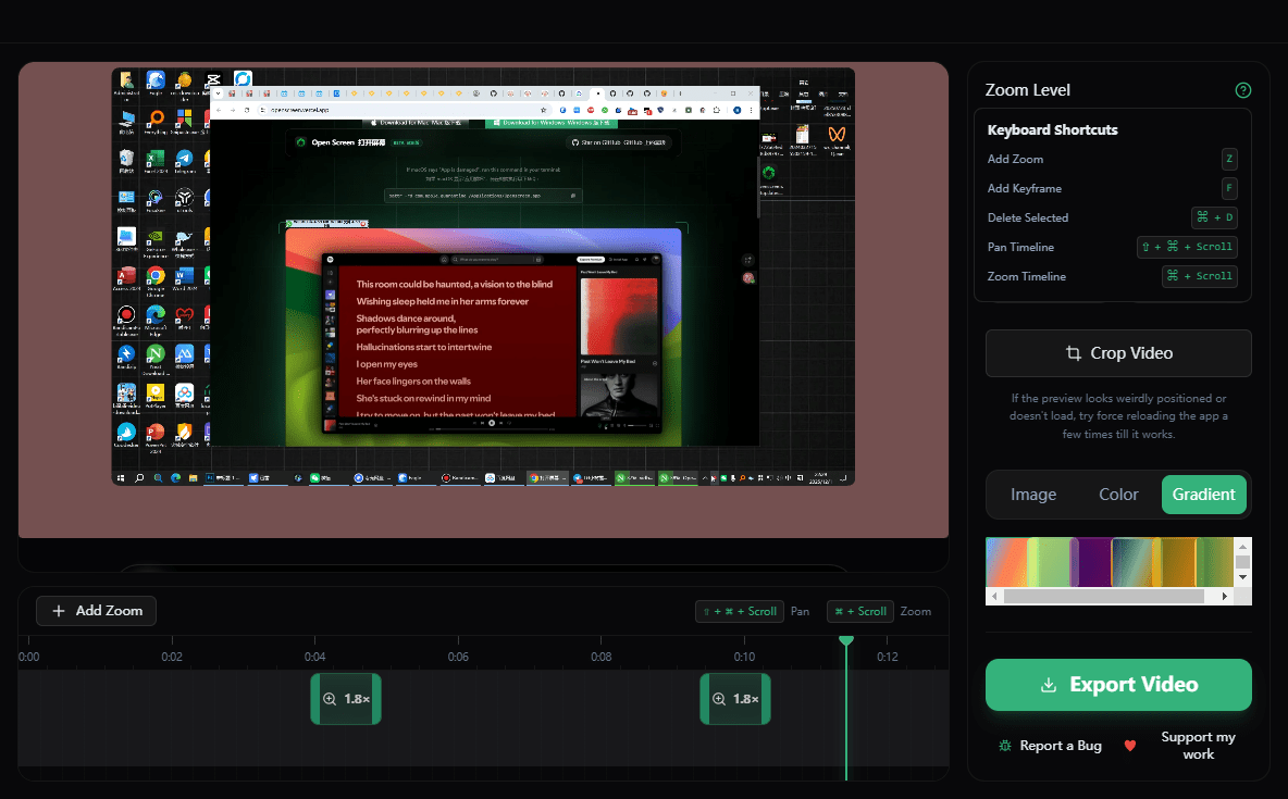 发现神器！完全免费且开源，这款免费神器，让录屏自带“放大镜”特效，让视频演示瞬间出效果 Openscreen