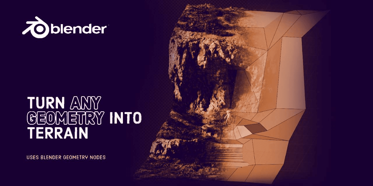 Blender预设，多边形地帽地形场景资产预设 Blender Auto Terrainer-爱资源