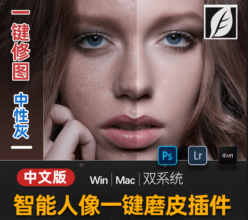 支持最新2024版本！支持批量人像智能磨皮，最新SkinFiner超好用的人像修图工具，中文汉化版+使用教程-爱资源