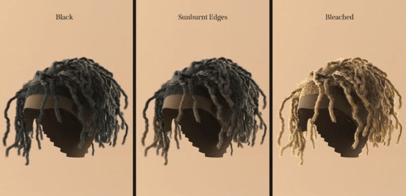 8款真实质感黑人脏辫说唱嘻哈人物发型C4D模型套装Dreads Hair Pack for Cinema4d