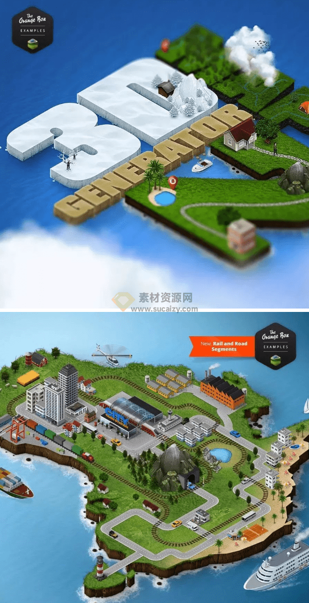 最高支持2024版本！抖音热门PS插件来袭，3D立体地图扩展面板3DMap Generator全套汉化版