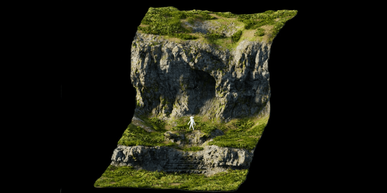 Blender预设，多边形地帽地形场景资产预设 Blender Auto Terrainer