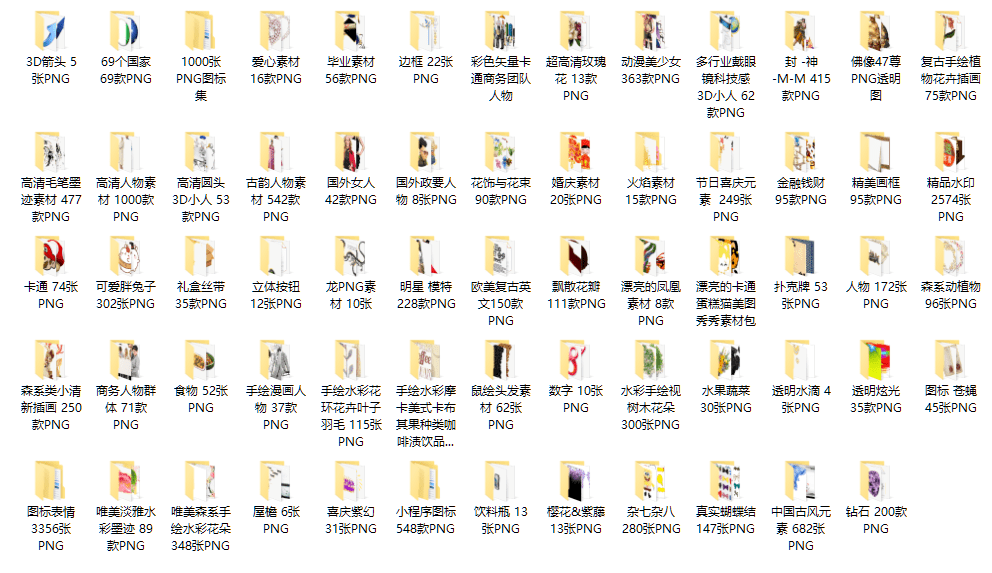 全网最全版本！26000+免抠设计素材库，PNG透明背景资源大全，分类清晰，素材全面 PS抠图PNG素材