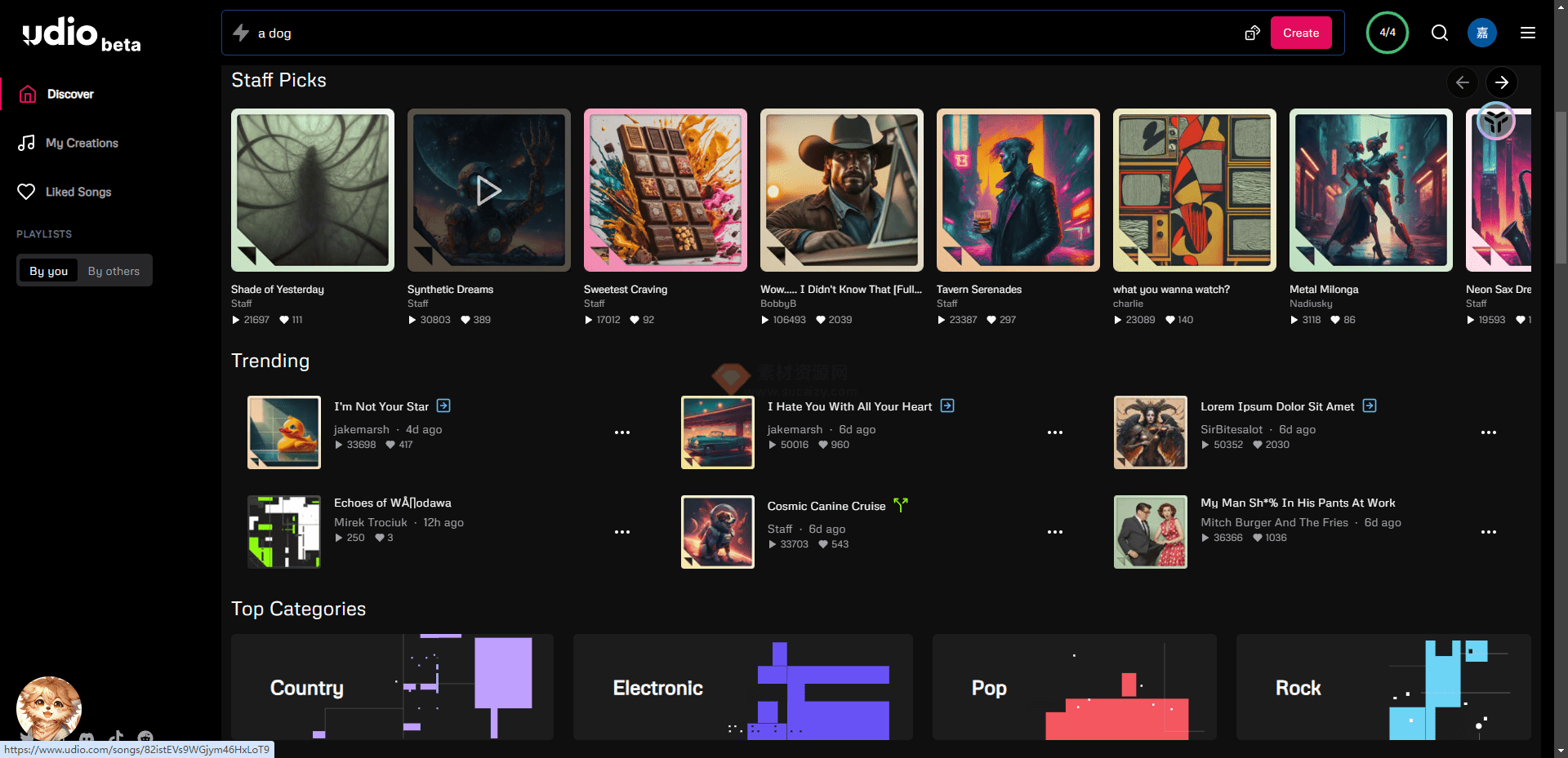 AI音乐生成，输入文字即可音乐一键生成，需魔法访问，谷歌账户登录等-爱资源