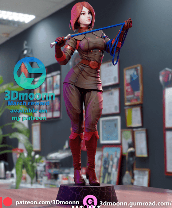 薇普Whip《拳皇》游戏角色雕刻手办3D打印模型，独立角色3D模型