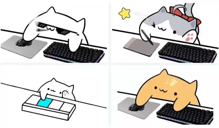 B站超火小工具！大主播人手必备桌宠键盘鼠标显示小工具，附带12款萌皮肤，这也太可爱了 Bongo Cat