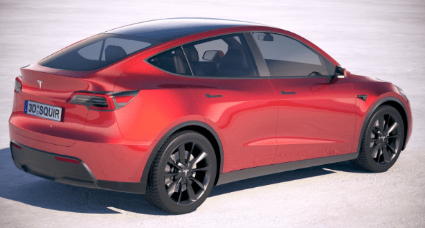 汽车模型素材！特斯拉Tesla Model Y 2021真实汽车高质量3D模型