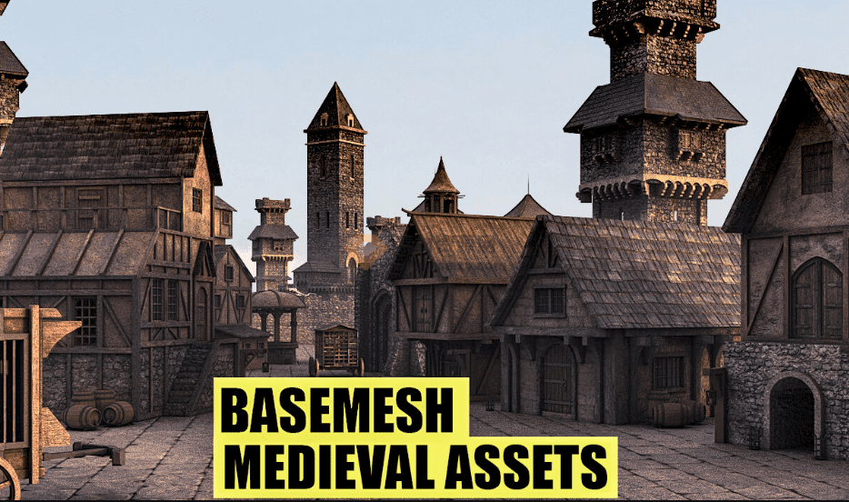 中世纪房屋建筑3D模型日常工具合集！顶级木制品3D模型，含MAX FBX格式模型素材-爱资源