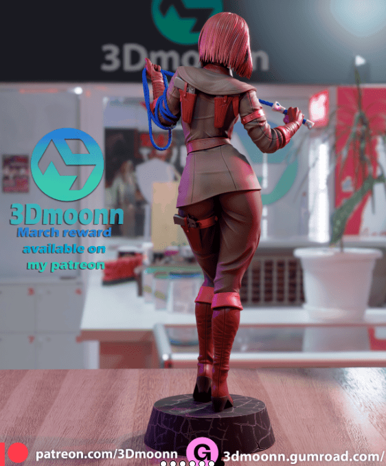 薇普Whip《拳皇》游戏角色雕刻手办3D打印模型，独立角色3D模型