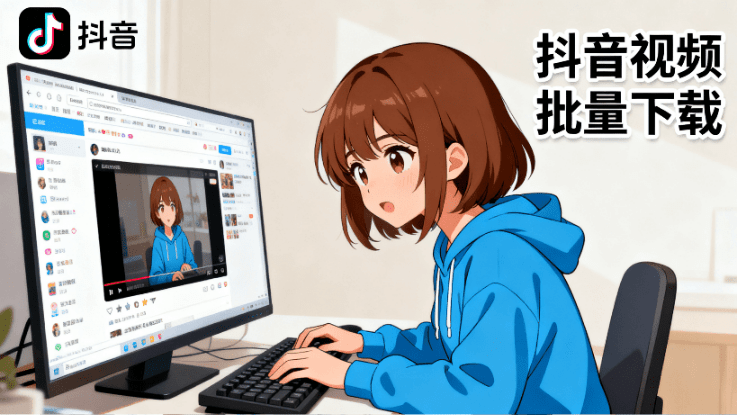 吾爱大神出品！抖音主页作品一键批量下载，支持导出数据，完全免费，支持Win系统使用 附带使用教程-爱资源