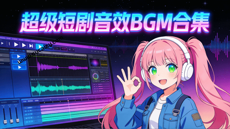 共595G！短剧音乐音效大合集，不是市面上烂大街的内容，分类清晰，包含各类短剧所需的剪辑BGM音效素材-爱资源