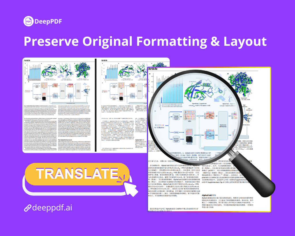 Ai文献翻译网站！在线免费无限制翻译PDF文献文档内容，精准且提供对比阅读，支持最大200M文档 DeepPDF