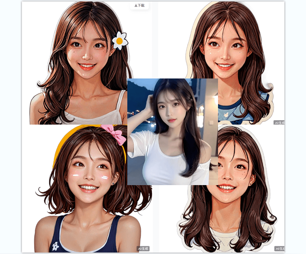 Ai一键生成漫画图！人像照片转为各种风格漫画效果，非常不错，免费Ai工具，内置黏土风效果生成