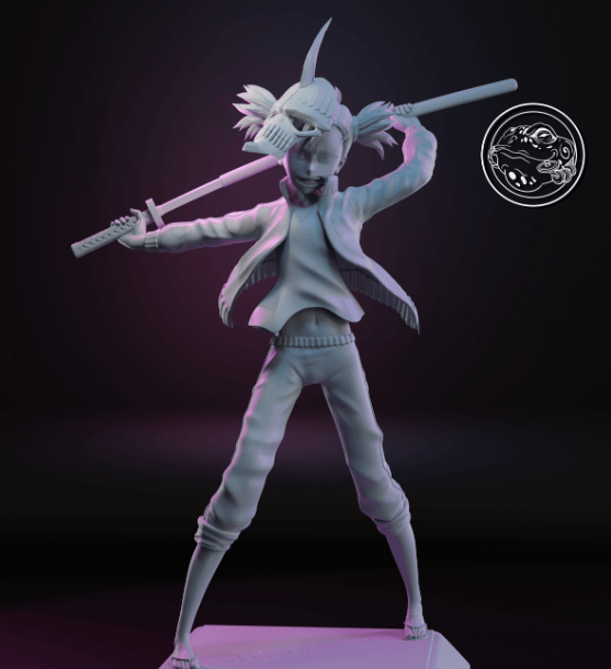 猿柿日世里《死神》动漫角色雕刻手办3D打印模型，3D独立手办模型