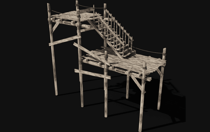 9款国外木质海港码头建筑3D模型，木屋建筑物带2K纹理