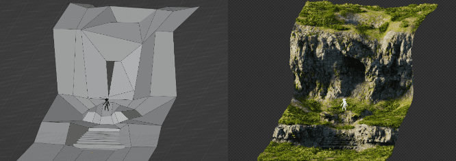 Blender预设，多边形地帽地形场景资产预设 Blender Auto Terrainer