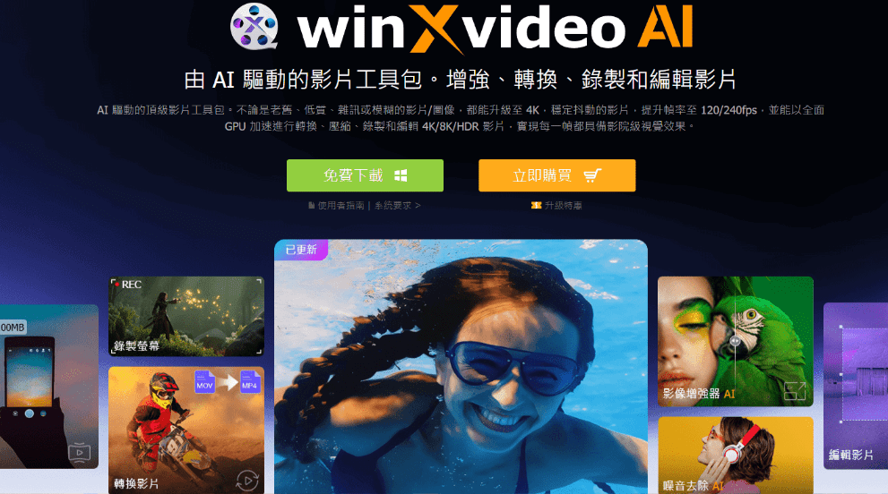 Ai人工智能AI视频+图片画质增强工具 ！支持4K视频、图片修复，音视频转格式，Winxvideo AI永久激活版-爱资源