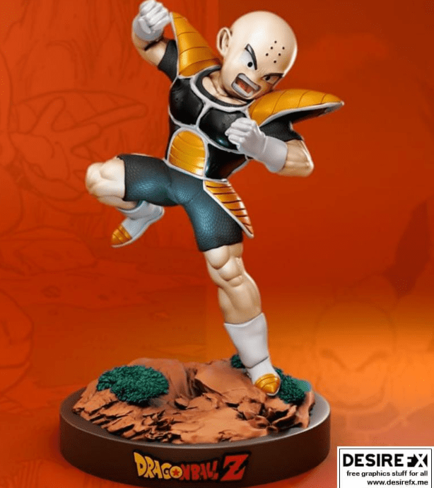 小林克林战斗服《七龙珠》动漫角色雕刻手办3d打印模型，3D独立模型-爱资源