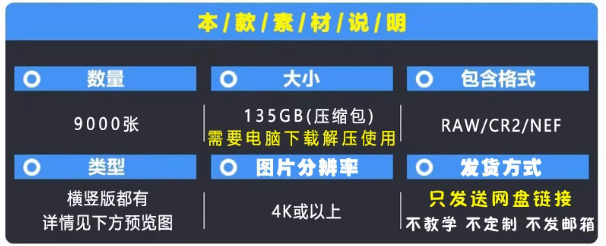 想练修图没有原片？9000+张的RAW摄影原片，赶紧拿走，摄影修图学习必备素材！摄影原图多格式分享