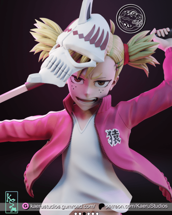 猿柿日世里《死神》动漫角色雕刻手办3D打印模型，3D独立手办模型