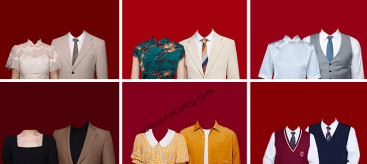 火爆全网的海马体结婚证件照素材合集！影楼必备，结婚证件照PSD设计素材，含源文件和预览图