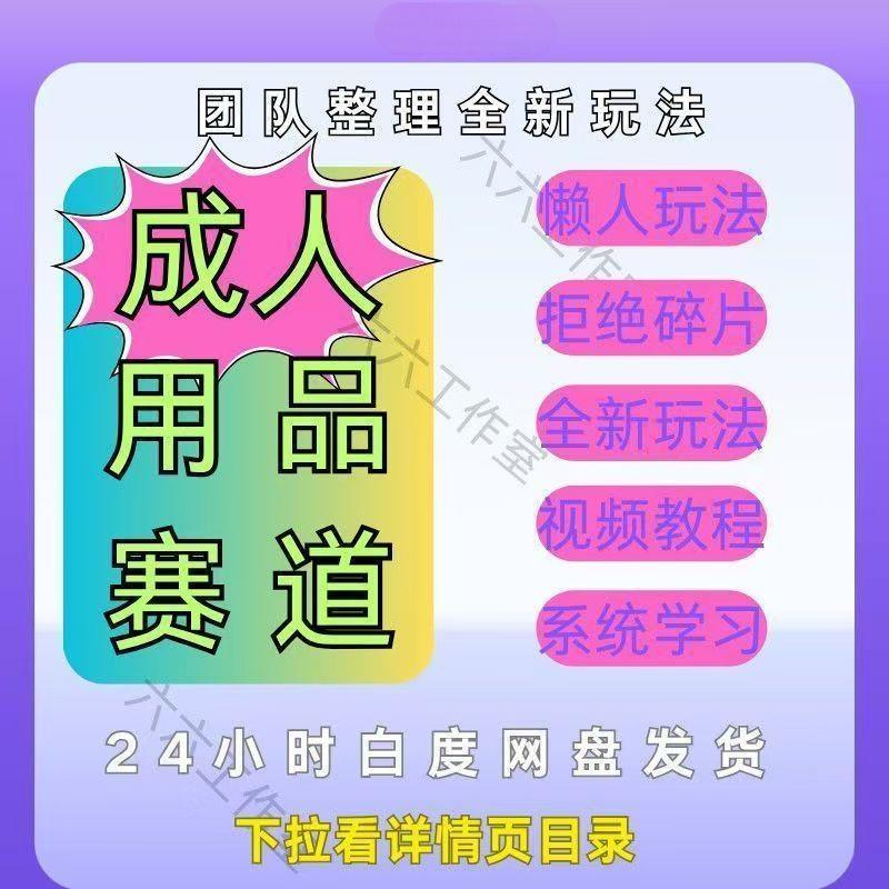 2025最新成人用品蓝海赛道渠道引流视频教程玥入5W-爱资源