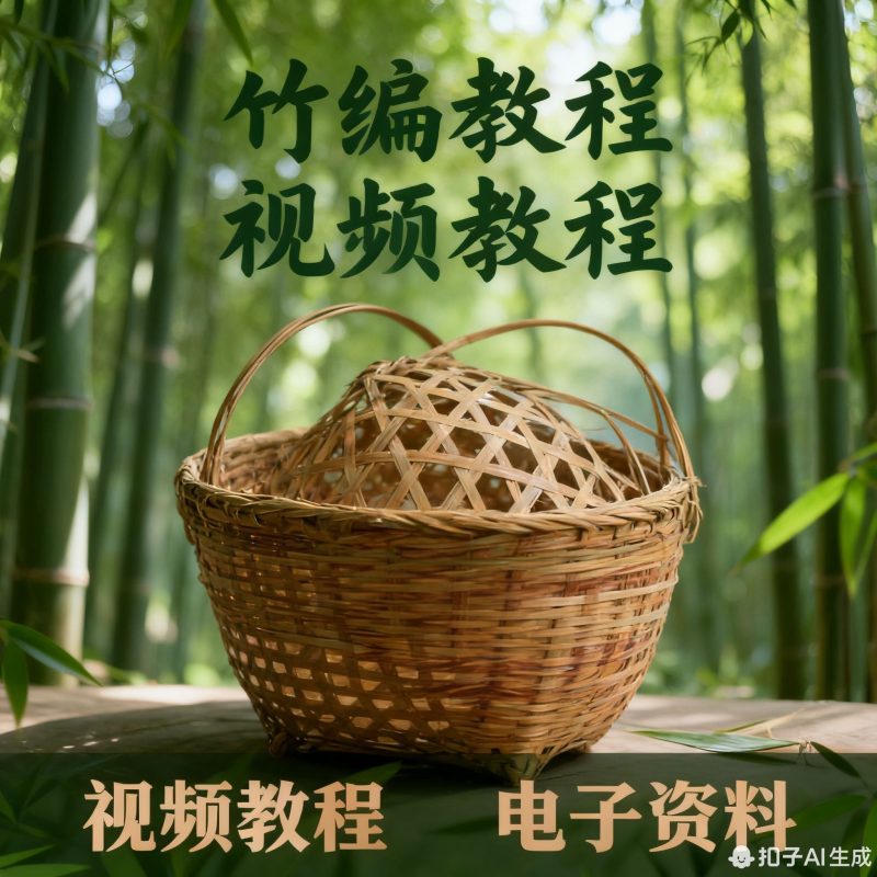 竹编视频教程技术教学培训手工艺技巧零基础初学者编法图解