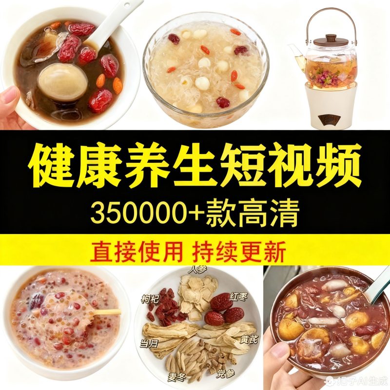 健康养生素材春冬季调理营养知识小常识保健食茶疗技巧短视频素材-爱资源