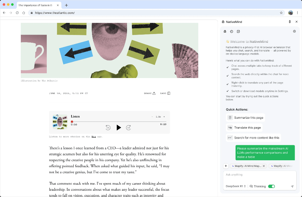 图片[2]-100%本地隐私运行，本地 AI处理 PDF，对话智能思考等，完全开源离线工具，强大开源模型 Nativemind-爱资源