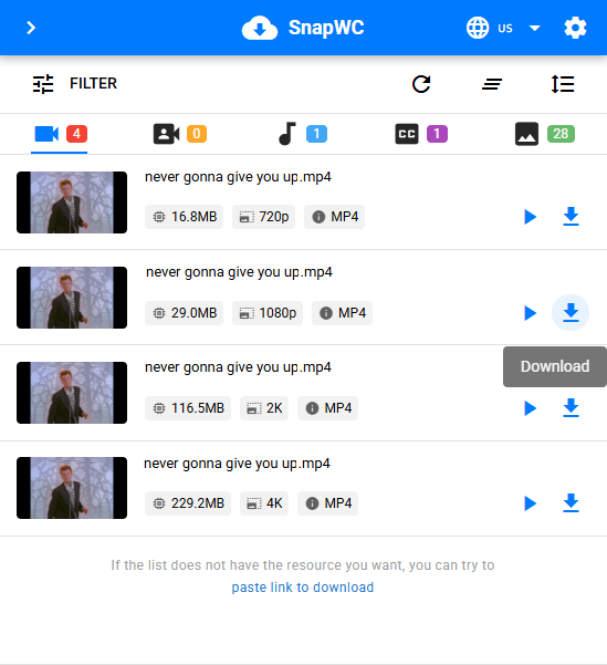 图片[4]-支持10000+网站！在线免费下载视频、音频和图片，youtube油管、B站、抖音等，含拓展工具 SnapWC-爱资源